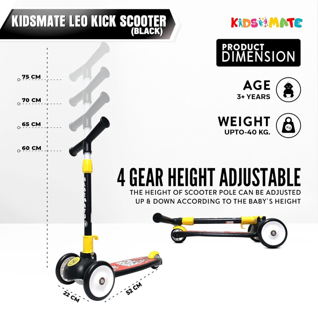 Kidsmate Scooter Adjustable Foldable Attractive